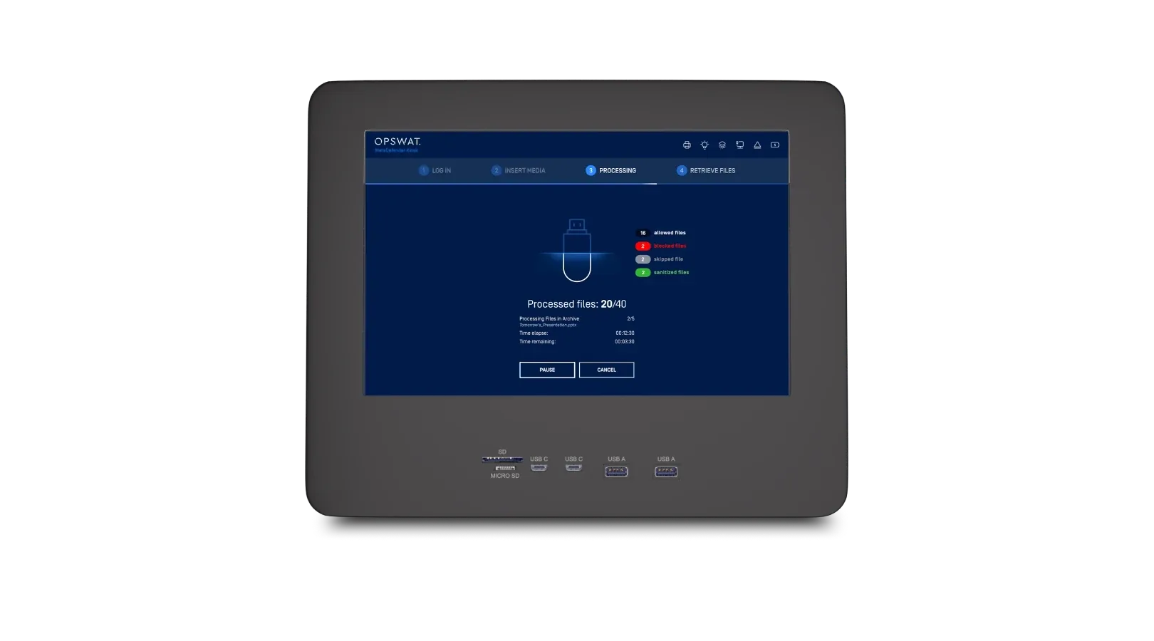 OPSWAT MetaDefender Kiosk Mini als Tischgerät
