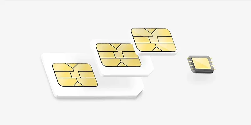 Vodafone-Abbildung: IoT-SIM-Karten in verschiedenen Formfaktoren